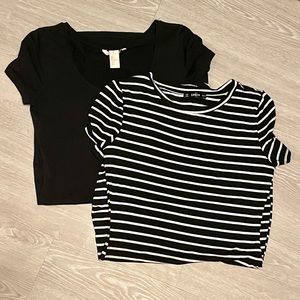 Two S black bodycon dresses